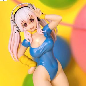 Figura Coleccionable de Anime <span class=keywords><strong>Super</strong></span> <span class=keywords><strong>Sonico</strong></span> de los 80, Traje de Baño Azul Retro, Licencia Oficial, PVC Auténtico, en Caja Original, Venta al Por Mayor - Product Image 2