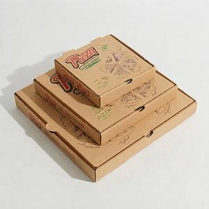 Boîte de livraison de pizza en kraft résistante et anti-graisse, imprimée en quatre couleurs, fabriquée avec des matériaux écologiques et recyclables, améliore l'image de marque - Product Image 2