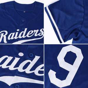 Custom Royal White Red Softball Jersey Transpirable Secado rápido Lavado Media manga Cuello en V Botón completo Diseño Mujeres Softball Jersey - Product Image 5