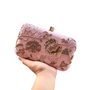 Sequissential 2025 Latest Cotton Frame Designer <b>Bag</b> for Women Handmade Embroidered <b>Sequined</b> Decoration Open Closure Wholesale - Product Image 1