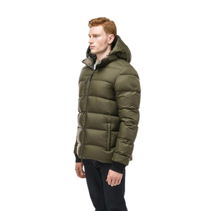 Veste Bouffante en Nylon à Col Montant avec Fermeture à Glissière à Capuche Design Personnalisé pour Homme, Vêtements d'Hiver, Tissu en Toile, Vente-Style High Street - Product Image 2