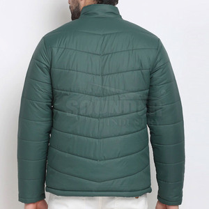 2025 Winter Custom Color Men's Puffer <b>Jacket</b> High Street Fashion Windproof Streetwear with Stand Collar Casual Style - Product Image 2