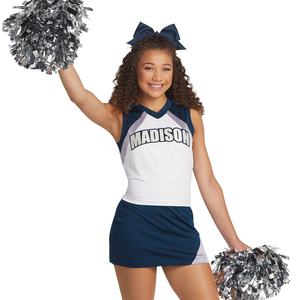 Womens <strong>School</strong> <strong>Girls</strong> Cheerleading <strong>Dance</strong> Costume Letter Printing Round Neck Sleeveless Pleated <strong>Dress</strong> Cheerlead uniforms