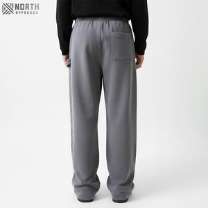 Streatwear Customscreen Print Rhinestone Logo Sun Faded Sweat Pants French Terry Wide Leg Baggy Sweatpants <b>Winter</b> <b>Trousers</b> Men - Product Image 2