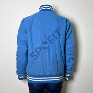 Chaqueta Universitaria para Mujer, Tendencia 2025, 100% Lana, Manga Larga, Bordado, Color Personalizado, Informal, Invierno, Venta al Por Mayor - Product Image 6