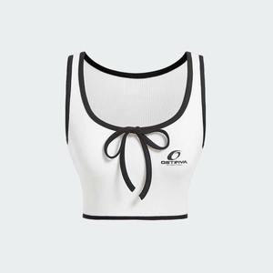 Camisetas sin Mangas para Mujer, Corte Regular, Talla Personalizada, Verano, Venta al por Mayor, Transpirables, Diseño Casual con Cuello, Tejido de Punto, Cortas - Product Image 5