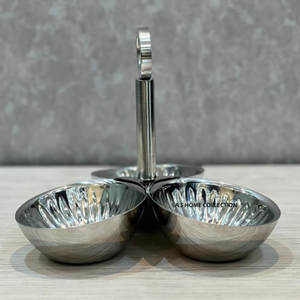 Cuenco de acero inoxidable de grado comercial para servicios de catering Cuenco de mezcla de metal duradero para cocina Comida Junta Tres cuencos - Product Image 1