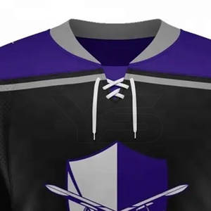 Yaseen Sons เสื้อกีฬาฮ็อกกี้น้ำแข็งออกแบบตามต้องการสไตล์ที่เป็นเอกลักษณ์วัสดุพิมพ์แบบระเหิดชื่อทีม OEM ราคาดีที่สุด - Product Image 5