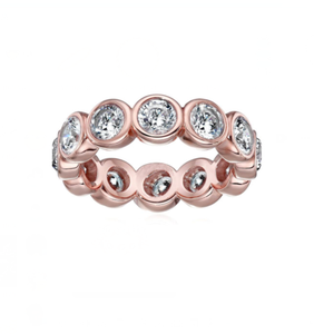 Anillo de Diamantes con Corte Brillante Redondo de 0.10ctw y 1.00mm, Joyería Fina, Anillo Personalizado de Oro Sólido de 14k - Product Image 3