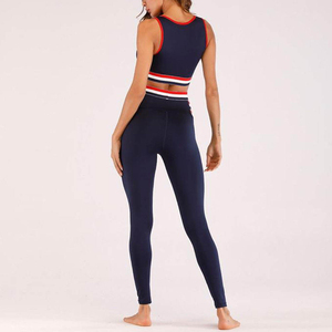 Conjunto de Yoga personalizado de alta calidad para mujer, ropa deportiva de entrenamiento de secado rápido con estampado de serpiente de cintura alta, logotipo frontal de talla grande - Product Image 4