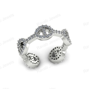 Joyería personalizada de compromiso de boda para mujer, de alta calidad, fabricación de joyería personalizada de circonita de plata Vermeil - Product Image 3