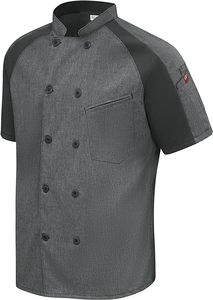El mejor uniforme de trabajo de cocina clásico, cuello levantado, tapeta frontal con doble botonadura, apertura en el pecho izquierdo, abrigo de Chef con bolsillo, Unisex - Product Image 3