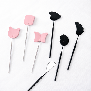 Espejo de Inspección Profesional HD de Acero Inoxidable para Extensión de Pestañas, Forma de Flor/Mariposa/Cuadrado, Herramienta de Entrenamiento para Pestañas - Product Image 2