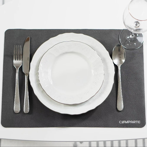 Elegante Mantel Individual de Cuero Genuino para Restaurante y Hotel, Resistente al Calor, Impermeable, Antiolores, Resistente y Cómodo - Product Image 1