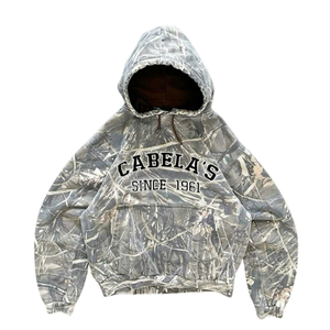 Hunting Camo All Over Digital Real Tree Impreso Camuflaje Sudadera con capucha Terry Heavyweight Oversized Boxy Cropped Hoodie - Product Image 5