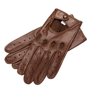 Gants de conduite en cuir véritable de haute qualité pour le cyclisme, la protection au travail, couleur personnalisée, compatibles avec les écrans tactiles, poignet réglable - Product Image 3