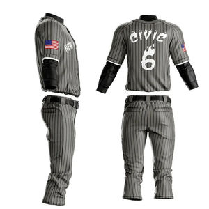 Ventes chaudes Uniformes de baseball vierges personnalisés Imprimés avec le logo et le numéro de votre équipe Vêtements de sport pour hommes et femmes Vente en gros - Product Image 4