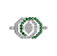 Bijoux de fête de mariage classique pour femmes personnalisé OEM ODM bague Moissanite synthétique minimaliste 950 platine en vrac acheter en gros