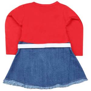 Robe à manches longues pour filles - Rouge - Product Image 4