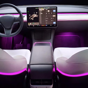 Kit de mise à niveau de l'éclairage ambiant pour Tesla Model Y 2021-2022, conduite à droite, accessoires d'éclairage LED pour l'intérieur de la voiture - Product Image 6