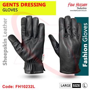 Gants de sécurité d'hiver en cuir de mouton pour hommes de la meilleure qualité Gants d'habillage noirs à la mode Gants de mécanicien d'hiver de sécurité - Product Image 5