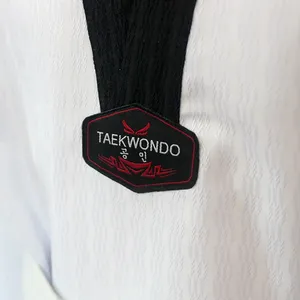 Uniforme de Dobok de entrenamiento de Taekwondo cómodo y transpirable de artes marciales de alta calidad para entrenamiento logotipo personalizado al por mayor - Product Image 4