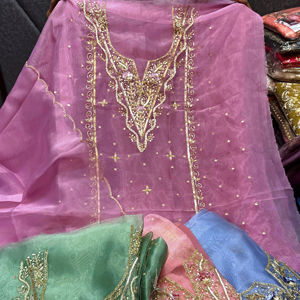 Diseñador moderno sin coser bordado a mano indio moda-adelante mujeres trajes elegante estilo tradicional para fiestas Organza - Product Image 1