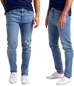 Pantalones vaqueros de mezclilla de pierna recta para hombre atemporal, ropa de calle informal de invierno lavada sólida, ropa de fiesta cómoda lavable para todos los días - Product Image 4