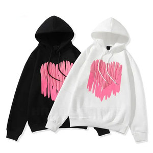 เสื้อฮู้ดดี้โอเวอร์ไซส์สตรีทแวร์ผ้าโพลีเอสเตอร์/คอตตอนเนื้อหนาคุณภาพพรีเมียม พิมพ์ลายพัฟ กันลม เป็นมิตรกับสิ่งแวดล้อม สำหรับผู้ชาย - Product Image 2
