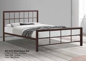 OEM Modern Design Matt Brown Heavy Duty <b>Metal</b> <b>Bed</b> Frame for Adults Queen/<b>King</b> <b>Size</b> Bedroom Furniture-KD-2132 - Product Image 2