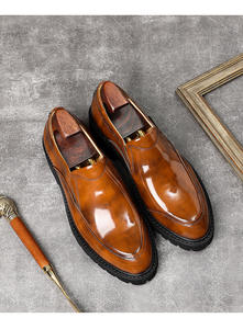 Chaussures habillées en cuir pour hommes, en cuir de vachette, à bout pointu, pour mariage, travail, chaussures formelles pour hommes, en cuir véritable - Product Image 2