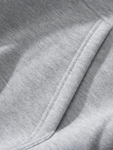 Sudaderas con capucha de lana con logotipo personalizado, ligeras, de alta calidad, jersey liso en blanco, sudaderas con capucha de lana, informales, básicas en blanco, mezcla de algodón - Product Image 3