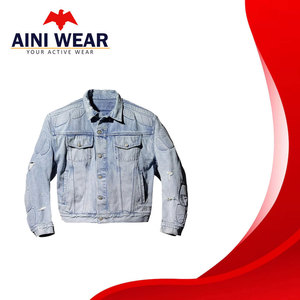 Veste en jean épaisse, rembourrée, écologique, respirante, décontractée, style vintage, lavée, boutonnée, personnalisable, haute qualité, pour l'automne et l'hiver - Product Image 4