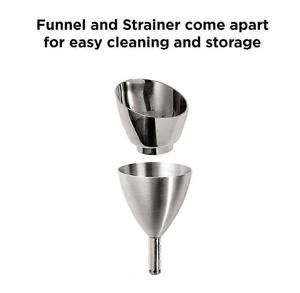 Stainless Steel <b>Funnel</b> With Filter Holes For Smooth Spill Free Liquid Transfer Precision Design Ideal For Bar And Home Use - Product Image 2