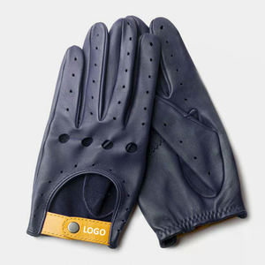 Gants de conduite imprimés avec logo personnalisé OEM en cuir véritable multicolore avec impression de logo pour l'équitation - Product Image 1