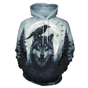 Venta al por mayor nueva llegada sudaderas con capucha de impresión digital para los hombres de alta calidad básicos de algodón de los hombres de gran tamaño Sudadera con capucha impresa digital - Product Image 2