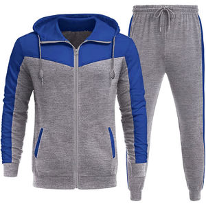 Conjunto Deportivo de Alta Calidad para Hombre, en Algodón Gris, Manga Larga, Cierre Completo, Informal, para Correr - Product Image 4