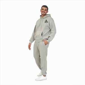 Ensembles de survêtements zippés à la mode personnalisés Ensembles sweat à capuche zippé et pantalon de survêtement en coton à séchage rapide surdimensionné et lourd pour hommes OEM - Product Image 4