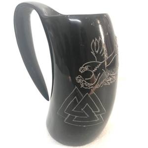 Vikingos Cuerno Natural Taza Jarra Taza para beber Agua Búfalo Cuerno para beber Tazas y vaso para beber en Estados Unidos - Product Image 3
