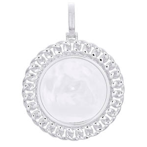 Pendentif cadre photo rond personnalisé avec diamants moissanite Bijoux hip hop en argent sterling plaqué or pour hommes femmes cadeau de fête - Product Image 4