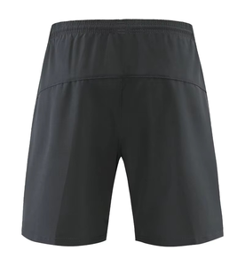 Short de course pratique taille moyenne pour hommes taille élastique confortable toile poche zippée solide tricoté uni teint OEM Service - Product Image 4