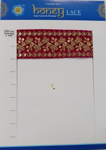 Tela de encaje bordado floral colorida vibrante y detallada con patrones intrincados, perfecta para la moda de alta gama - Product Image 6