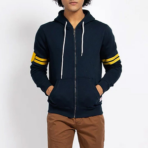 Sudadera con Capucha y Cremallera de Diseño Nuevo para Hombre, Invierno 2026, Transpirable, de Forro Polar, 100% Algodón, Ecológica, Teñida Lisa - Product Image 1