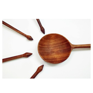 Natural <b>Wooden</b> <b>Spoon</b> <b>Set</b> Handcrafted Smooth Finish, Ideal for Stirring, Cooking, and Sustainable Kitchen Use - Product Image 5