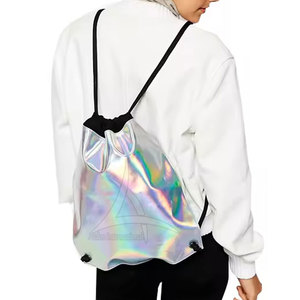 กระเป๋าเป้สะพายหลังแบบมีเชือกผูก ผลิตจากผ้าฝ้าย/โพลีเอสเตอร์ พิมพ์ลายตามสั่ง แบบพับได้ สีสันหลากหลายปี 2025 รับทำโลโก้ คุณภาพสูง บริการ OEM - Product Image 5