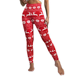 Impression par sublimation personnalisée Pantalon de yoga taille haute avec poches pour femmes, avec contrôle du ventre, leggings et collants de sport pour le fitness - Product Image 1