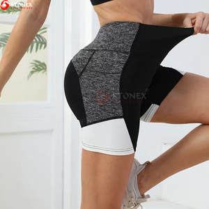 High Waisted <b>Compression</b> <b>Tights</b> Feeling Biker <b>Women</b> Yoga Shorts Fitness Wear <b>Women</b> Workout Yoga Shorts - Product Image 2