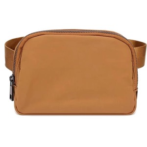 Riñoneras para correr con logotipo personalizado, bolso de pecho cruzado de nailon para exteriores con estilo, cierre de cremallera, cinturón lateral, patrón de cadera y pierna - Product Image 2