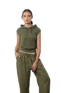 Sweats à capuche et sweatshirts décontractés pour femmes du Bangladesh Sweat à capuche sans manches pour femmes à la mode Prix de gros Conception OEM disponible - Product Image 3