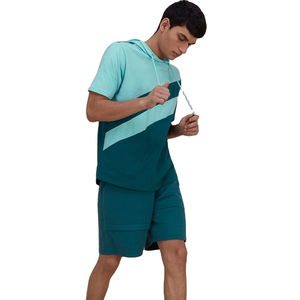 Pantalones cortos de entrenamiento para gimnasio con logotipo bordado personalizado al por mayor para hombre, pantalones cortos de gimnasio con bolsillos y patrón sólido de malla de algodón 100% - Product Image 1